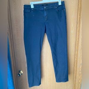 Max Studio Jeans 18W Semi Coated Blue and Black Jeans
